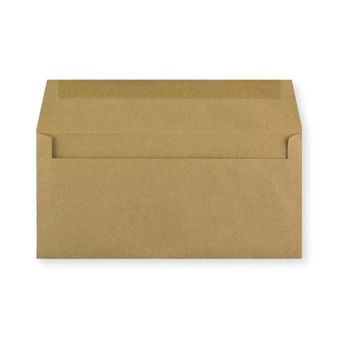 DL Manila Brown Gummed Recycled Envelope (102 x 216mm)