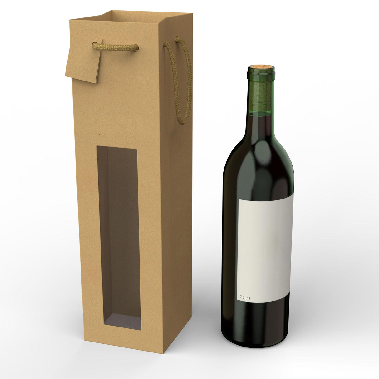 Kraft papír borostáskák (75 cl.)