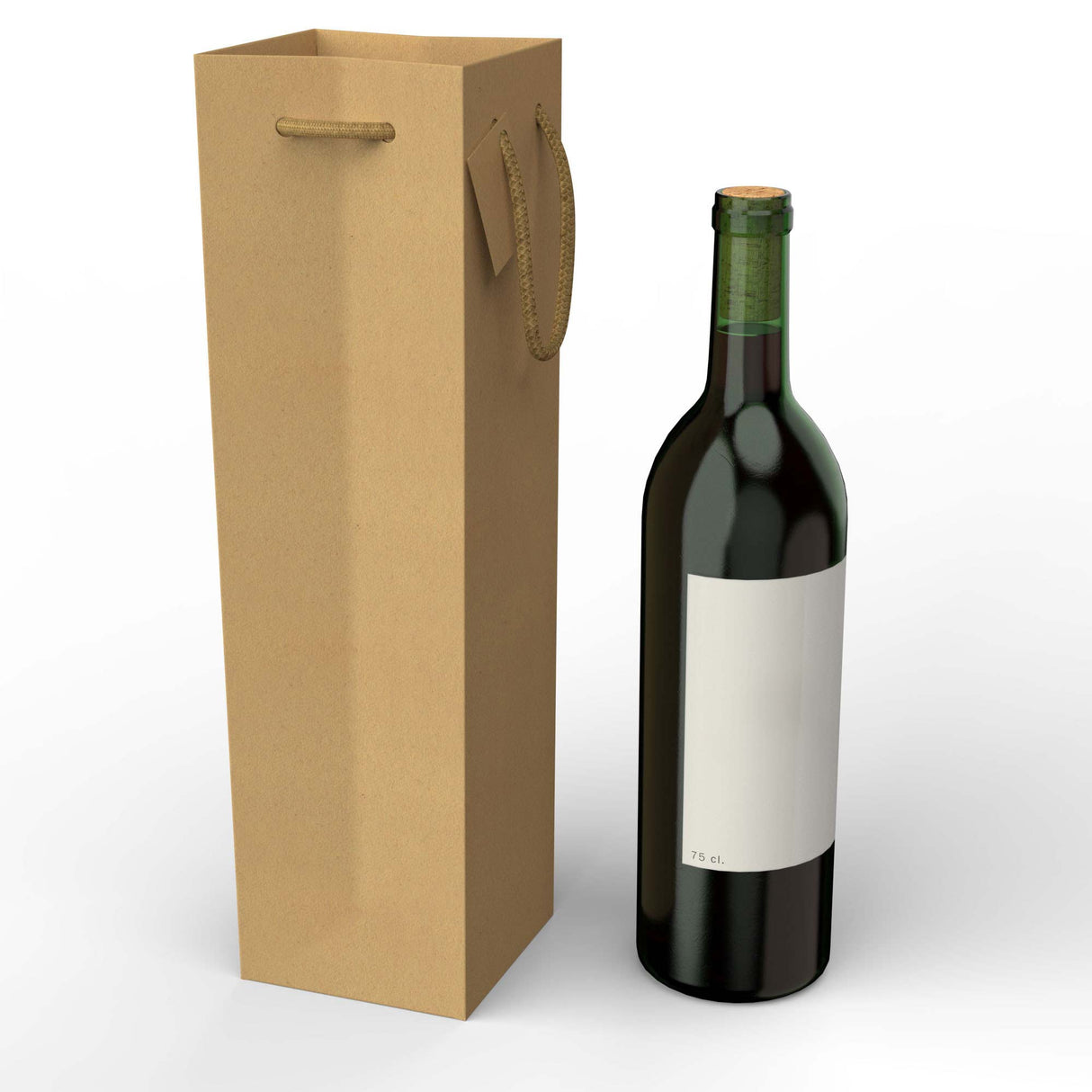 Kraft papír borostáskák (75 cl.)