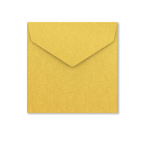 V-Flap Peel and Seal Envelopes Gold 155 x 155 mm