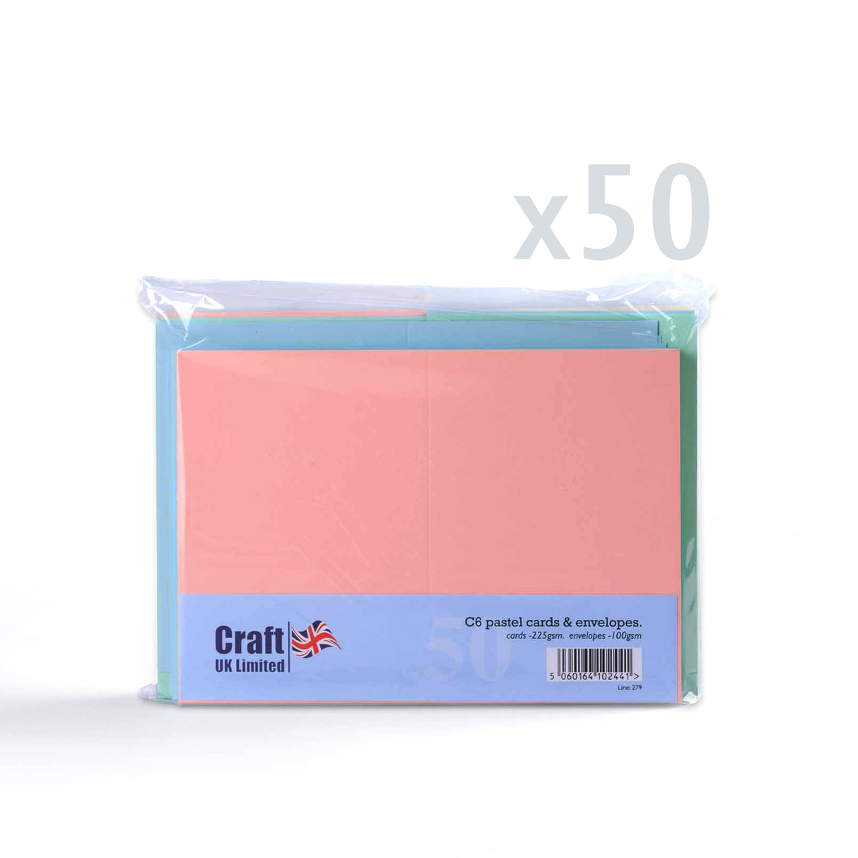 Vegyes színű pasztell kartonok 225 g/m² és borítékok 100 g/m²