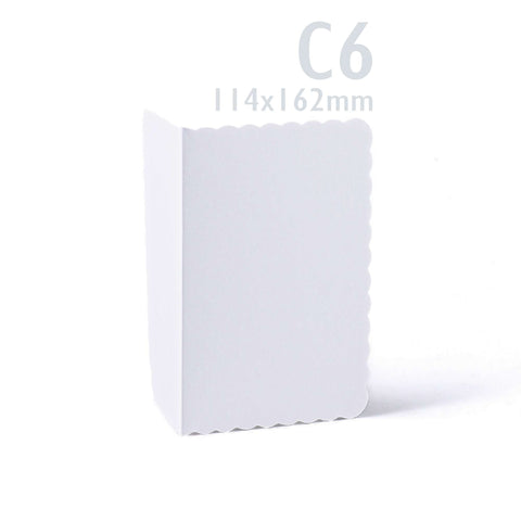 White Scalloped Cards & Envelopes Pack