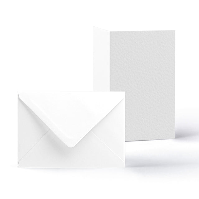 Hammered Cards & Envelopes Pack White 166 x 230 x 30 mm