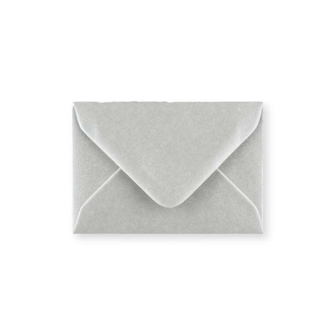 Metallic Silver Gummed V-Flap Greeting Card Envelope (70 x 100mm)