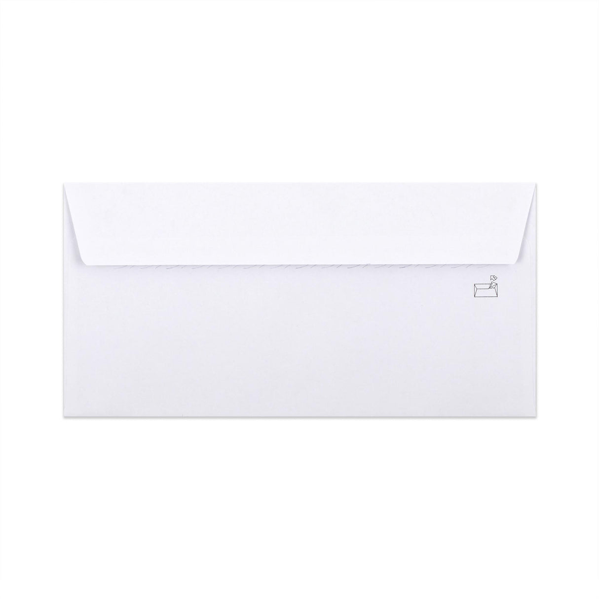 Fehér boríték belső nyomattal – ablakos 110x220 mm (DL) 90gr/m²