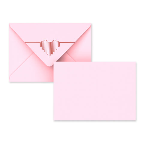 Valentine's Coloured Envelope (Heatbeat Design) Pale Pink 114 x 162 mm (C6)