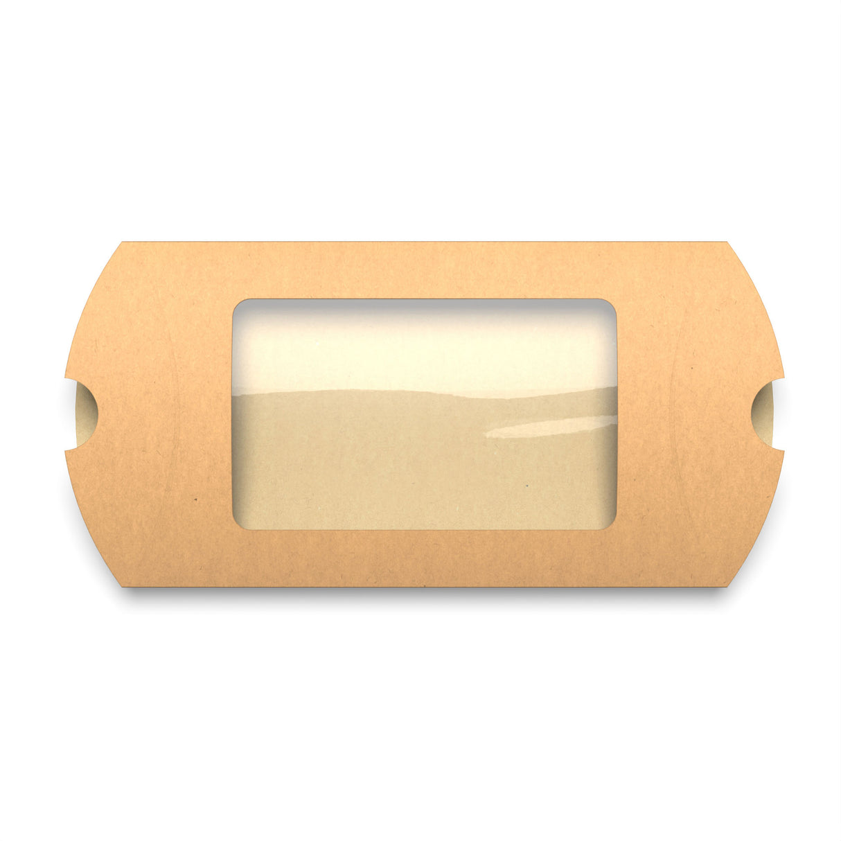 Párna alakú kraft doboz ablakkal