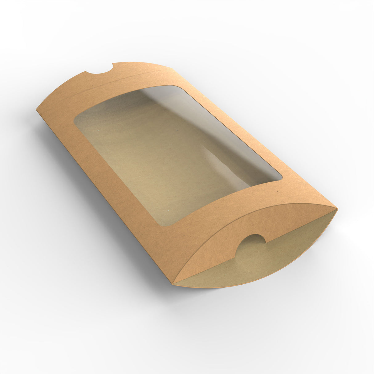 Párna alakú kraft doboz ablakkal