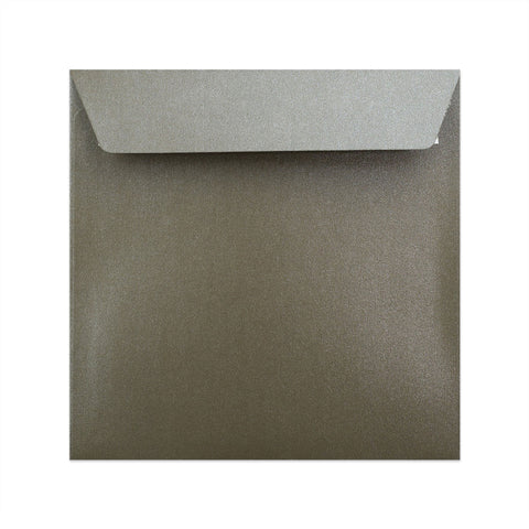 Pearlescent Envelopes Taupe Brown 155 x 155 mm Peel and Seal