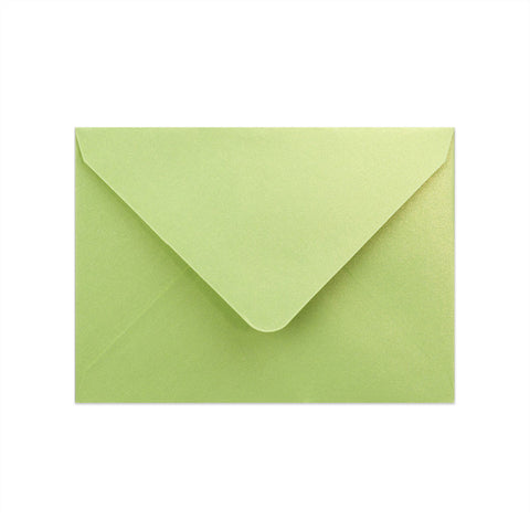 Pearlescent Envelopes Green Lime 82 x 113 mm (C7) Gummed