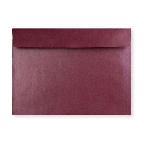 Pearlescent Envelopes Bordeaux 229 x 324 mm (C4) Peel and Seal