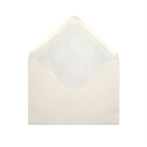 Paper Lined Envelopes Ivory + White Fancy Paper 162 x 229 mm (C5)