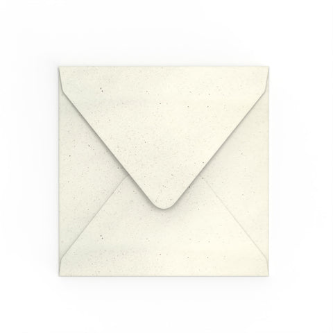 Flower Seeded Envelopes Ivory 155 x 155 mm