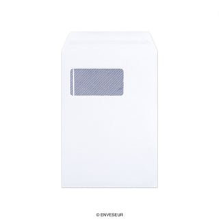 Fehér boríték függőleges ablakkal 229x162 mm (C5)