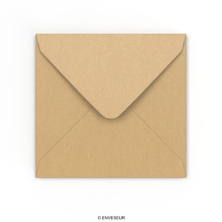 Újrahasznosított barna boríték 130x130 mm