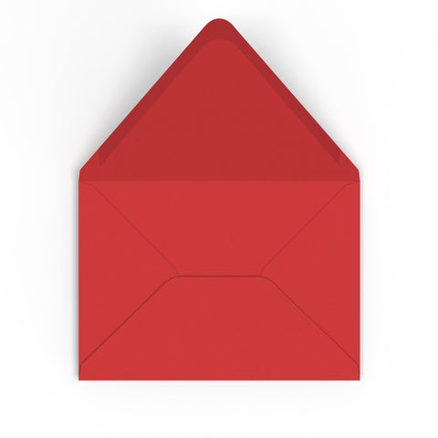 C5 Cherry Red British Made Gummed V-Flap Envelope (162 x 229mm)