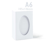 Fehér, háromrészes, ovális kivágású kártyák – csomag