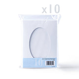 Fehér, háromrészes, ovális kivágású kártyák – csomag