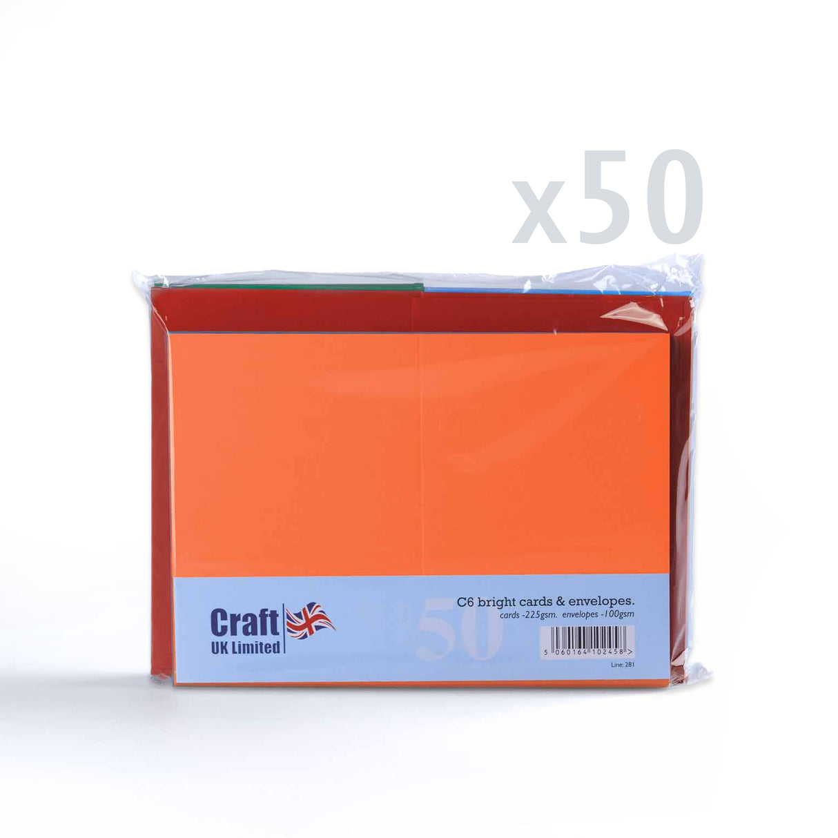 Vegyes élénk színű kartonok 225 g/m² és borítékok 100 g/m²