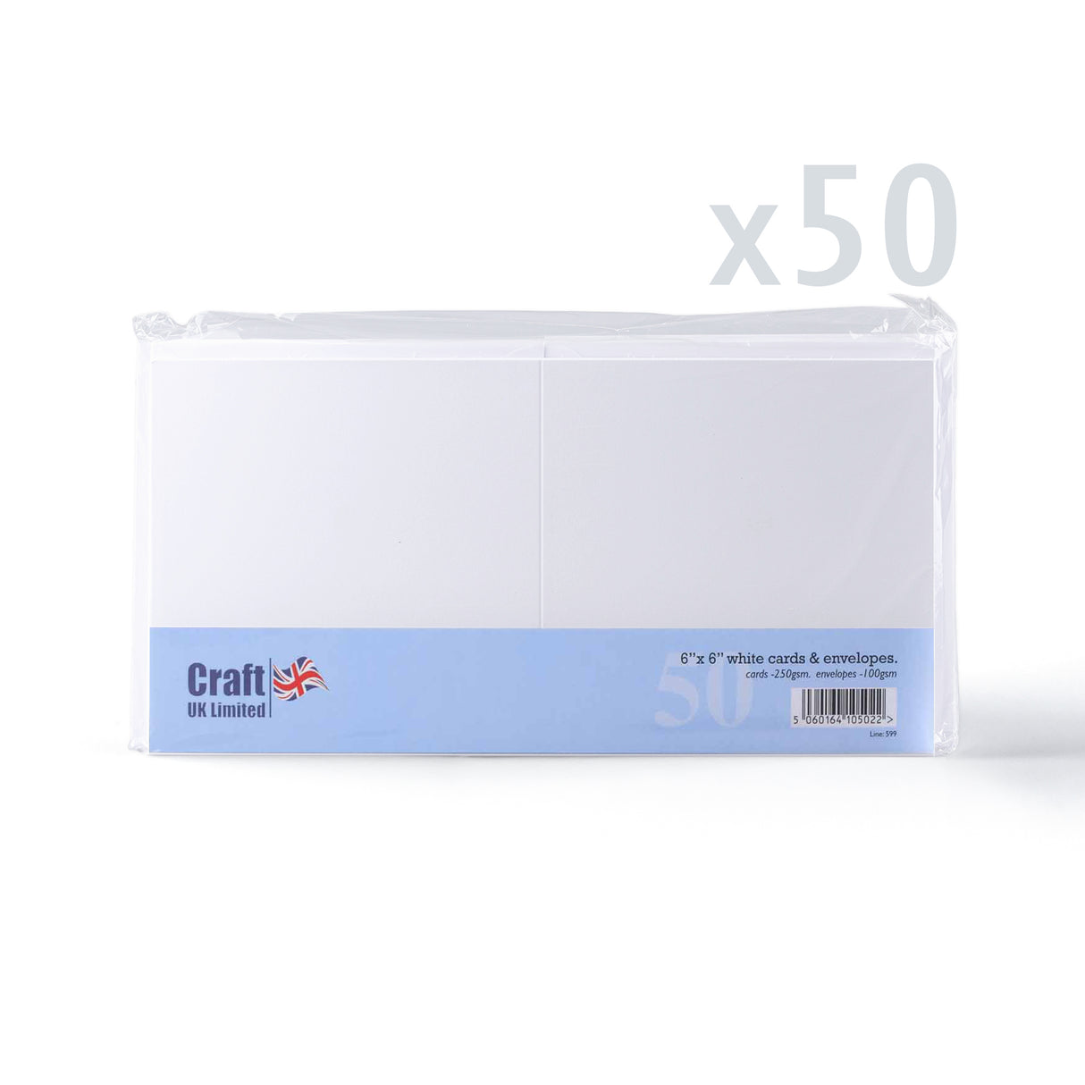 Sima fehér kártyák 250 g/m² és borítékok 100 g/m² – csomag