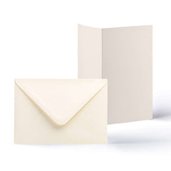 Linen Cards & Envelopes Packs Ivory 114x162 mm + 105x148 mm