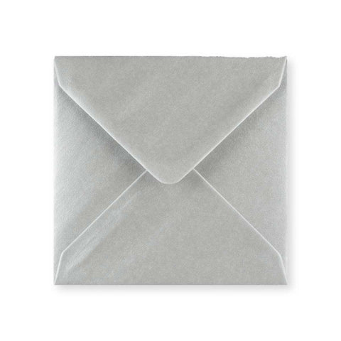 Metallic Silver Gummed V-Flap Greeting Card Envelope (130 x 130mm)