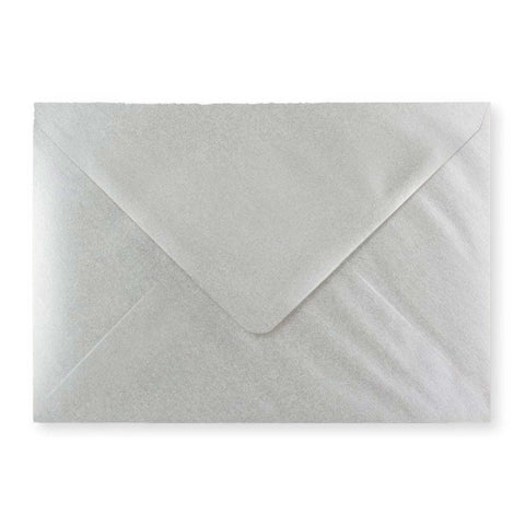C5 Metallic Silver Gummed V-Flap Greetings Envelope (162 x 229mm)