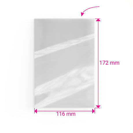 Celofán tasak nyílással záródás nélkül