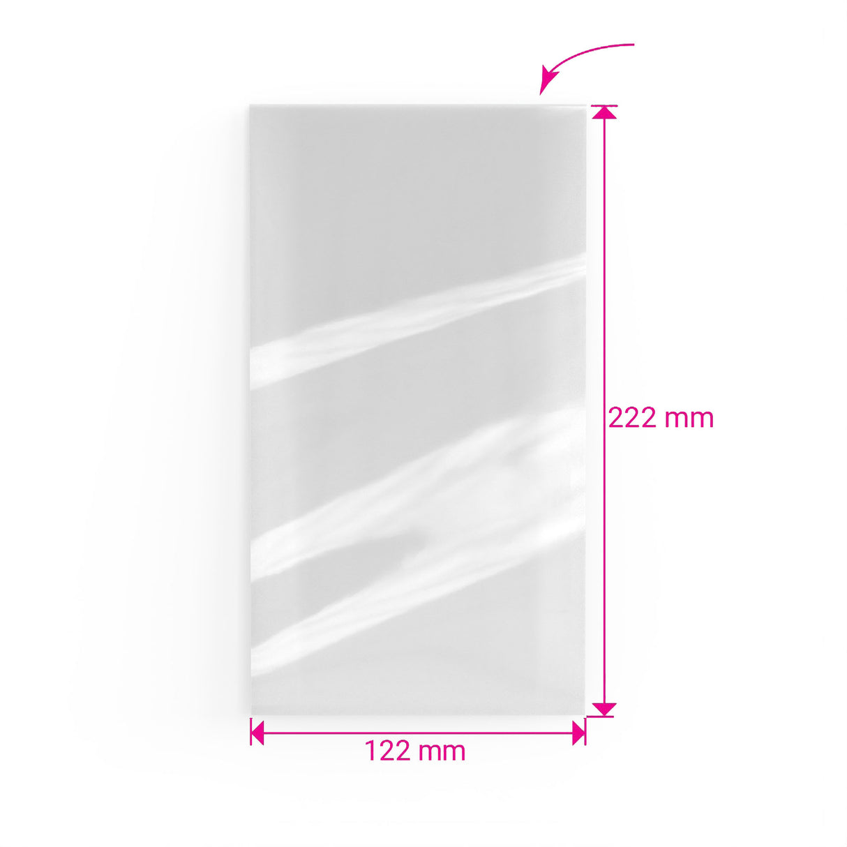 Celofán tasak nyílással záródás nélkül