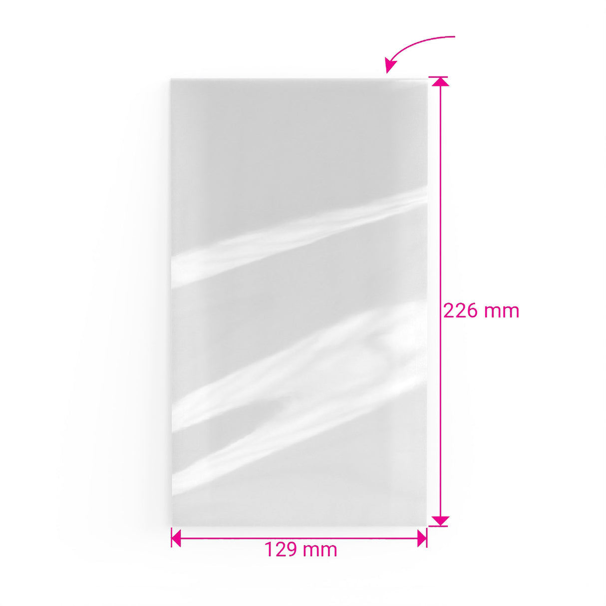 Celofán tasak nyílással záródás nélkül