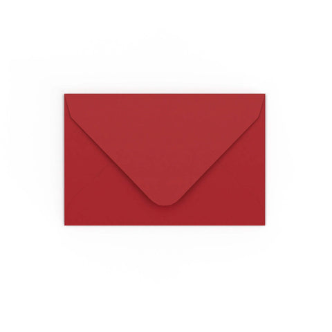 Dark Red Gummed V-Flap Envelope (65 x 94mm)