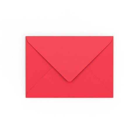 C6 Bright Red Gummed V-Flap Envelope (114 x 162mm)