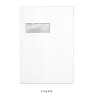 Fehér Karton Hátlapos Boríték - Ablak 324x229 mm (C4)