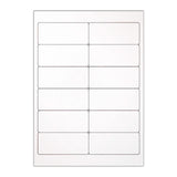 Fehér öntapadó címkék