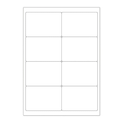 White Adhesive Labels White 99.10 x 67.70 mm (8 labels)