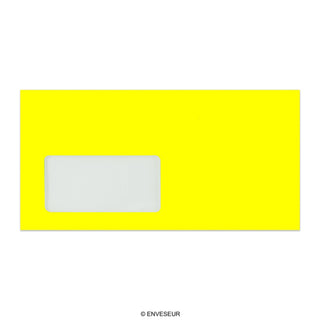 Neonsárga boríték ablakkal 110x220 mm (DL)