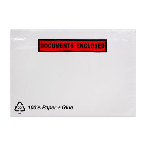 Documents Enclosed Envelopes (Printed) Clear 162 x 229 mm (C5)