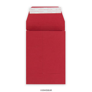 Sötétvörös talpas boríték 162x114x25 mm (C6)