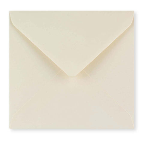 Ivory Wove Gummed V-Flap Greeting Card Envelope (155 x 155mm)