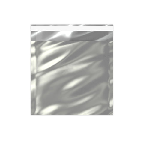 Metallic Finish Foil Bags Silver 165 x 165 mm