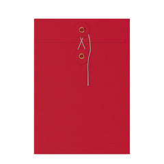 Coloured envelopes with string and washer closure Red 229 x 162 mm (C5)