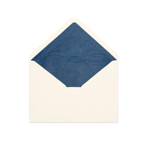 Paper Lined Envelopes Ivory + Blue Fancy Paper 114 x 162 mm (C6)